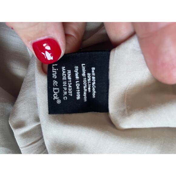 Line & Dot Fay Lace Trim Dress Blue Tie Dye Size M - Picture 4 of 10